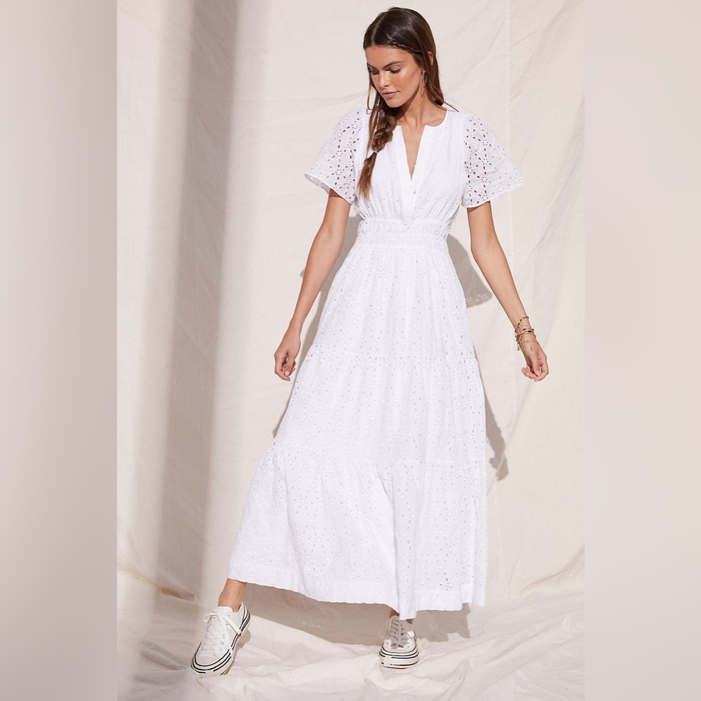 Anthropologie - Maeve Somerset Maxi Dress - Color: Ivory - Size: M